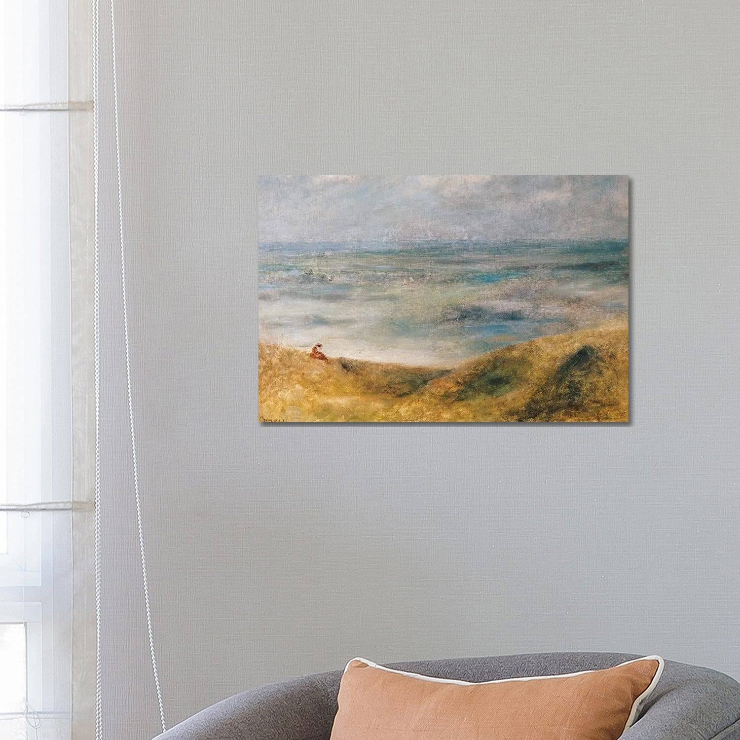 iCanvas "View of the Sea, Guernsey " by PierreAuguste Renoir Canvas